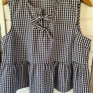 Velvet Heart Gingham Sleeveless Blouse